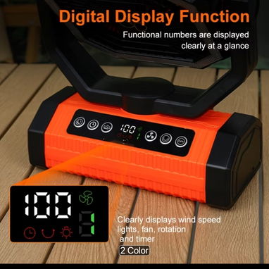 🌬️ VENTILADOR RECARGABLE - MODELO X13 (Batería 20,000 mAh) - 2/6