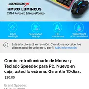 Teclado y Mouse retroiluminados para PC o Laptop, nuevo en caja. 15 días de garantía. - Img 46833261