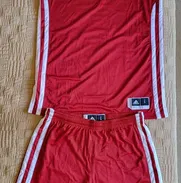 JUEGO DE CAMISETA SIN MANGAS Y SHORT DEPORTIVO ADIDAS ROJO PARA BASKETBALL TALLA L - Img 46494734
