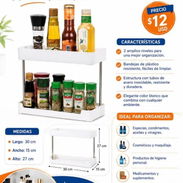 ESTANTE ORGANIZADOR MULTIFUNCIONAL DE 2 NIVELES - Img 56493208