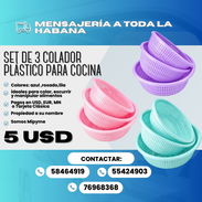 SET DE 3 COLADOR PLÁSTICO PARA COCINA - Img 58441128