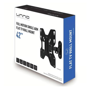 Soporte De Pared Unno Tekno Para TV 23–42” Brazo Articulado Full Motion VESA 200×200 Extensible 66lb - Img 112296004