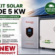 Kit de inversor sunshine 5 kw 110 y 220 v Bateria 5 kwh 110 y 220 v . - Img 56883385