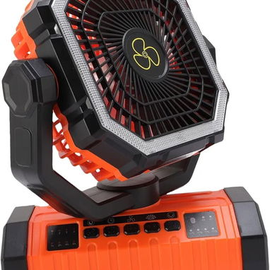 VENTILADOR PORTÁTIL RECARGABLE CON LUZ LED INTEGRADA y CONTROL REMOTO. - Img 123223179