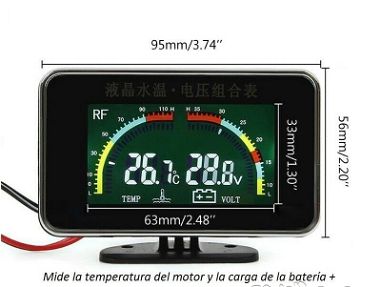 Pantalla digital para autos que mide la temperatura del motor y la carga de la batería, sencillos de - Img 51854116