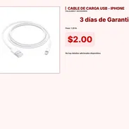 Cable de carga USB a iPhone con capacidad de datos pro estable VPT#-0059 - Img 55425246