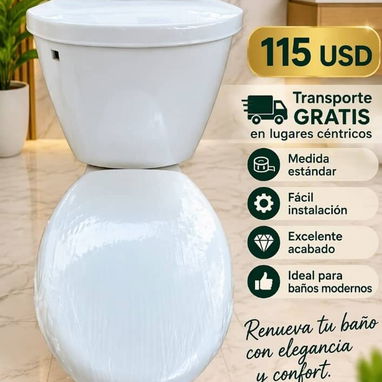 Juego de baño incluye tasa tanque con herraje y lavamanos con pedestal - 2/3