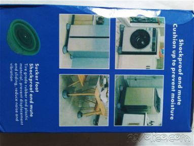Patas o base antivibracion y antidesluzante para lavadora, refrigerador, etc - Img 56801533