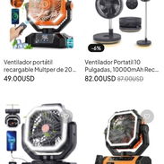 🌬️ VENTILADORES RECARGABLES: FRESCURA EN CUALQUIER LUGAR 🌬️ Olvídate del calor, con o sin electricidad 🔋☀️ Los más ec - Img 58313951