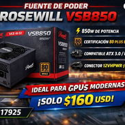 160USD FUENTE ROSEWILL VSB850 850W certificada 80 plus bronze - Img 57479250