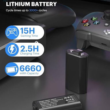 Paquete de Baterías Recargables para Controles Xbox Pack x2 | Compatible con Series X|S y One en La Habana - Img 120337861