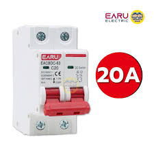 Breaker DC (Corriente Directa) EARU ,de 20A de 2 polos (Vedado) - 2/2