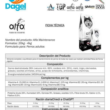 PIENSOS PARA PERROS DE LA MEJOR CALIDAD FORMATOS DE 20KG - 3/4