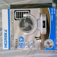 Ventilador Recargable 6" con panel solar. - Img 55399675
