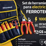 Set Ferrotech de 9 herramientas para electricista – Profesional y certificado. H2 - Img 56609906