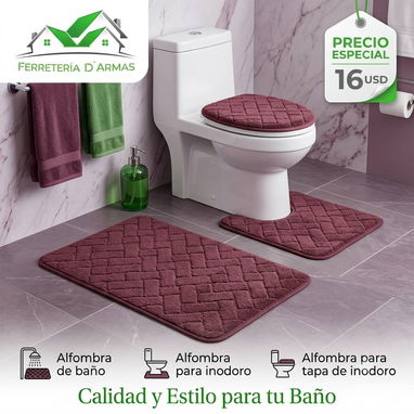 Alfombras para el baño, juego completo - 5/6