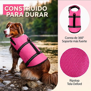 Chaleco Salvavidas para Perros / Talla M / Azul - 4/5