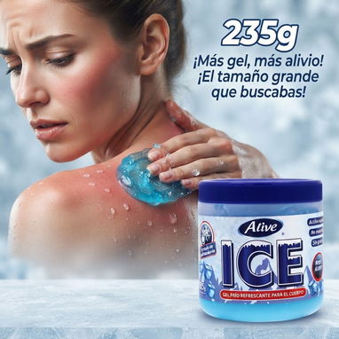 Ice Gel Frío Antiflamatorio Alivio inmediato de dolores Frío terapéutico frasco grande 235 g - 2/4
