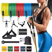 Kit de ligas de resistencia para hacer ejercicios - Img 55460649