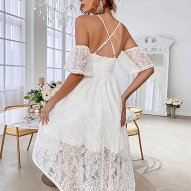 Vestido blanco para fiestas, bodas - Img 123532290