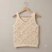 Blusa Tejida tono beige M importada - Img 57731506