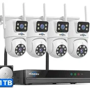 Sistema de Cámaras de Seguridad Hiseeu WiFi Pro 5G/2.4G – Cámaras Dual Lens PTZ 360° - Img 56693916