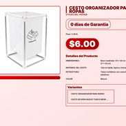 CESTO ORGANIZADOR PARA ROPAS . - Img 57556288