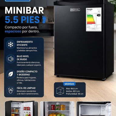Minibar royal negro y blanco 5.5 pies - Img 122767748