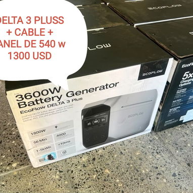 Se venden combos de  Ecoflow, panel solar, cable de conexión y otros , somos de la Habana. Contactar al 51170866 a - 5/6