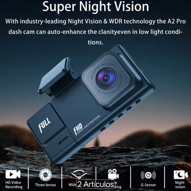 Dash Cam, cámara de tablero para auto sin micro SD - 2/2
