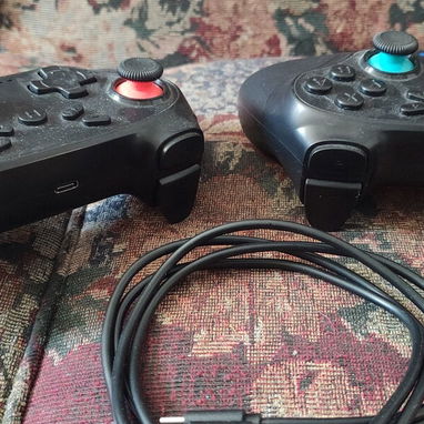 Nonbliep paquete de 2 mandos inalámbricos para Nintendo Switch 2/1 Lite/OLED y PC, con función turbo, eje giroscópico, d - 6/7