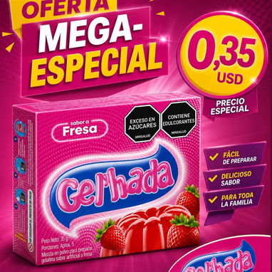 Gelatina Gel’hada  x 35g por cajas - 8/9