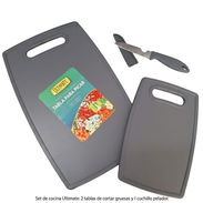 Set de 2 tablas de picar con cuchillo - Img 56438943
