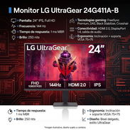 Vendo Monitor Gamer 24 Pulgada FHD/IPS/144hz/1MS - Img 54466900