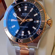 🇨🇭 ¡ estreno ! 🇨🇭 mido ocean star gmt automático swiss made plateado con detalles dorado - Img 55538675