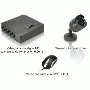 Sistema de vigilancia - Kit de 4 Camaras de Seguridad más grabador Nexxt Xpy 4004-HD - Img 127750502