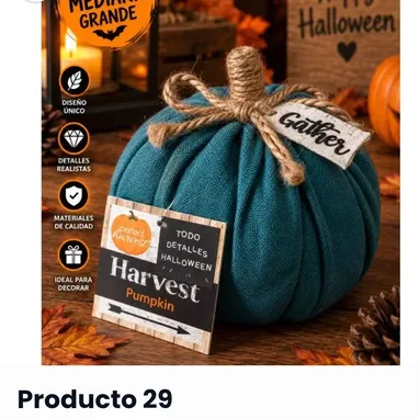 🎃Adornos con diseños de calabazas para decoración de Haloween 🎃 Elegantes y exclusivas piezas 🇺🇲 ORIGINAL - 3/10
