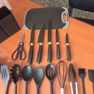 SET DE UTENSILIOS DE COCINA CON CUCHILLOS Y ORGANIZADOR CH-0366 - 3/6