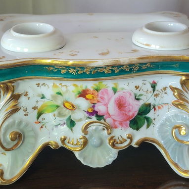 Tintero Antiguo de Porcelana "Vieux Paris" - Tel: 5358 0956 - Vedado - 2/6