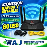 📡 Router Wi-Fi AC1200, OLAX Scorpio X60. 🚀 Velocidad inalámbrica de hasta 1200 Mbps 📶 Doble banda: 5 GHz + 2.4 GHz - Img 57841080