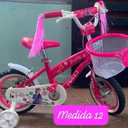 Bicicletas medida 12 varios modelos para niños y niñas de 2 a 4 años en rosada,azul y negra nuevas en su caja - Img 55797058
