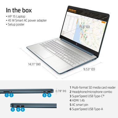 LAPTOP 🎁NUEVA🎁📦CAJA, HP (15-ef2126wm), 15.6" FHD IPS Antireflejo, AMD Ryzen 5 5500U, 8GB RAM, Radeon, 256GB SSD - Img 124071561