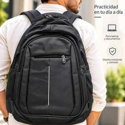 Mochila para laptop con puerto USB – 30 USD  Mochila amplia y acolchada, ideal para trabajo, universidad y uso diario. - 6/6
