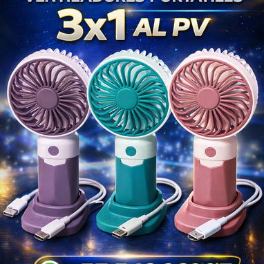 Refresca tu día Ventiladores Portátiles 3x1 – Llévatelos YA!” 54266893  Refresca tu día Ventiladores Portátiles 3x1 - 2/2
