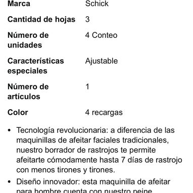 Repuesto para máquina de afeitar - 5/6