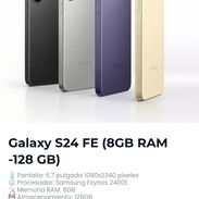 Samsung Galaxy 24fe 0km dua sim global somos tienda cambiate a gama alta . Mas modelo al whatsa - Img 55964610