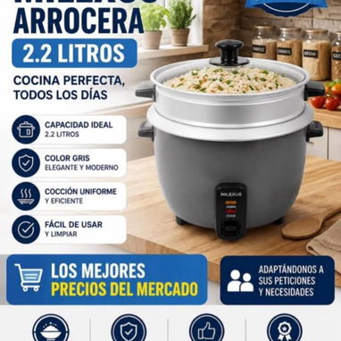 Olla reina, arrocera de 1 y 2 litros, batidora milexus, freidora de aire, precios de 1ra mano, no dude en contactar😀😊 - 3/5