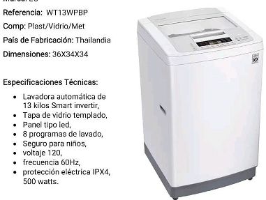 Lavadoras automáticas nuevas - Img 66897508