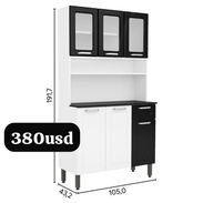 Mueble organizador de cocina de metal y vidrio - Img 55824058