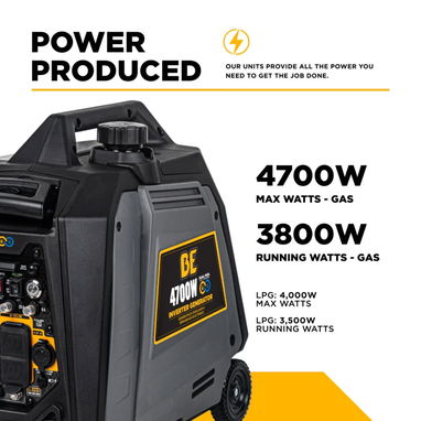 NEW BE Power Equipment BE4700ID 4700W Dual-Fuel Digital Portable Inverter 160cc Generator - 4/10